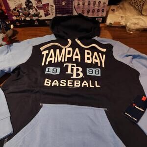 NEW w/ Tags Tampa Bay Rays MLB Fanatics Brand Hooded Sweatshirt size L Hoddie